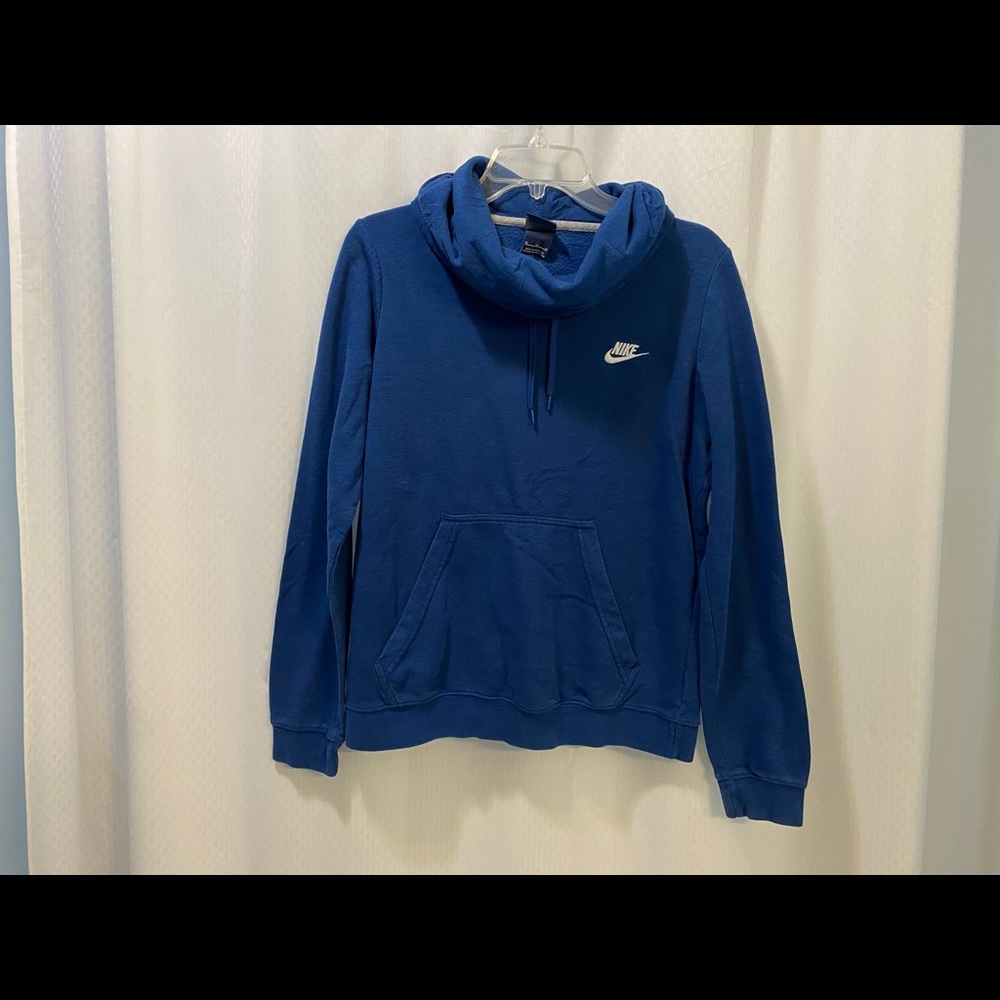 Blue Nike scoop neck hoodie size M